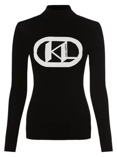 KARL LAGERFELD - Sweter damski, czarny - Swetry damskie - miniaturka - grafika 1