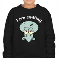 Bluzy dla dziewczynek - Bluza Dziecięca Czarna SKALMAR SPONGEBOB Bajka Kreskówka Rozm 140 cm Wzory - miniaturka - grafika 1