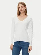 Swetry damskie - Morgan Sweter 251-MIELO Biały Slim Fit - miniaturka - grafika 1