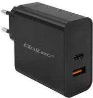 Ładowarki do telefonów - Ładowarka sieciowa Qoltec Super Quick PD Charger USB-C USB-A 90W 5-20V 2.4-4.35A Black - miniaturka - grafika 1