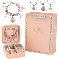 Prace ręczne dla dzieci - ZESTAW DO ROBIENIA BRANSOLETEK BIŻUTERII KORALIKI [DG-BIZ1-ROZ] - miniaturka - grafika 1