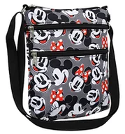 Torebki damskie - Disney Torba crossbody Myszka Miki Minnie nadruk paszport podróż, szary - miniaturka - grafika 1