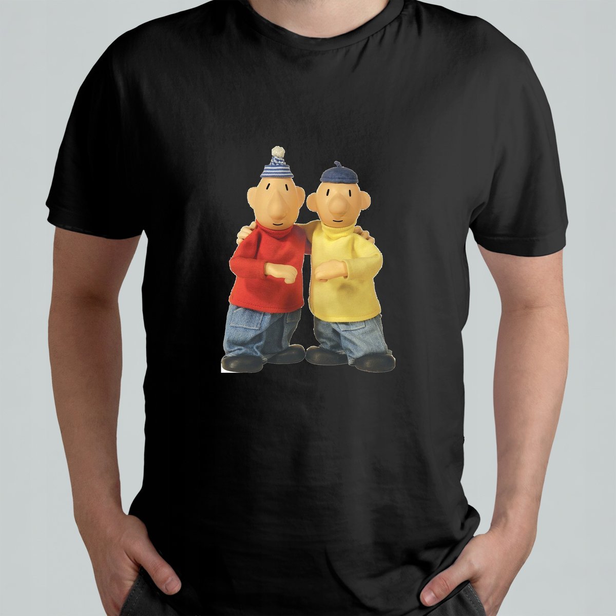 Koszulka Z Nadrukiem T-shirt Męski Pat i Mat - Sąsiedzi Bajka r. L #4