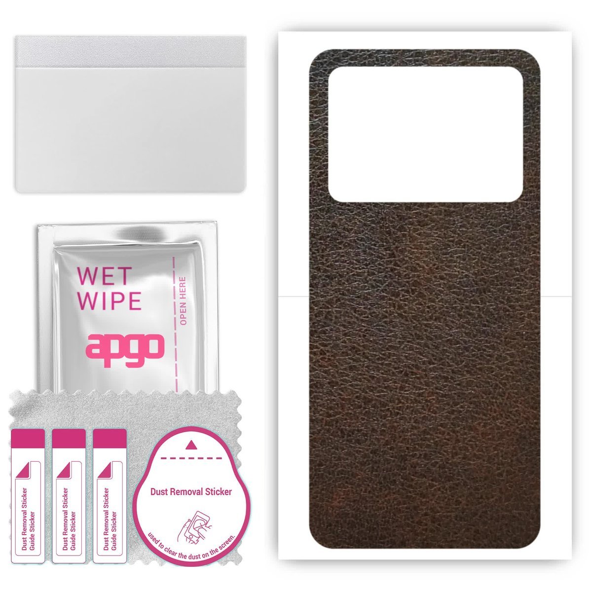 Folia naklejka skórka strukturalna na TYŁ do Realme GT Neo6 - Skóra Brązowa - apgo SKINS