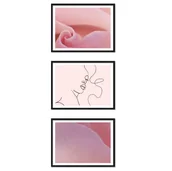 Ramki na zdjęcia - Zestaw ramek czarnych - galeria ramek na 3 zdjęcia + szablon powieszenia ram - miniaturka - grafika 1