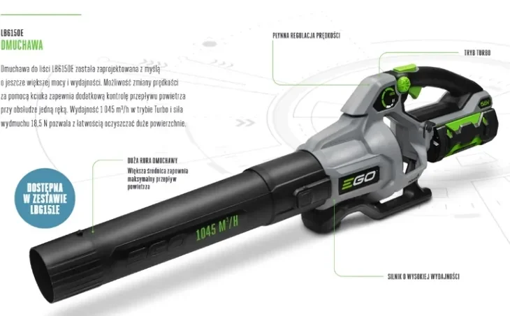 EGO LB6150E Dmuchawa akumulatorowa liści 1045 m3/h Nowość