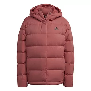 Kurtki damskie - adidas Damska kurtka (Down) Helionic Hooded Down Jacket, Wonder Red, HG8745, XS - grafika 1