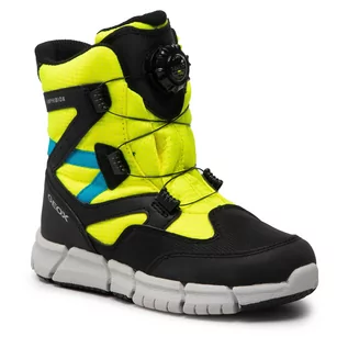 Buty dla dziewczynek - Śniegowce GEOX - J Flexyper B.B Abx D J269XD 0FU50 C2H9B S Fluo Yellow/Black - grafika 1