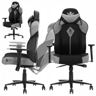 Fotel GAMINGOWY Krzesło Obrotowe KRAKEN KETO szary czarny - Fotele gamingowe - miniaturka - grafika 1
