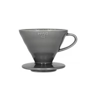 Zaparzacze i kawiarki - Ceramiczny zaparzacz filtrowy Hario V60-02 Grey - miniaturka - grafika 1