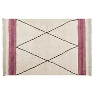 Dywany - Dywan bawełniany 140 x 200 cm beżowo-różowy AFSAR - miniaturka - grafika 1
