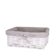 Kosze wiklinowe - Koszyk wiklinowy biały 20 x 30 x 12 cm - miniaturka - grafika 1
