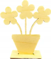 Zabawki kreatywne - DREWNIANY KWIATEK KWIATKI W DONICZCE PREZENT DEKOR 15CM - miniaturka - grafika 1