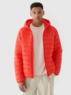 4F Kurtka puchowa z syntetycznym wypełnieniem męska - czerwona XL - Kurtki i kamizelki sportowe męskie - miniaturka - grafika 1