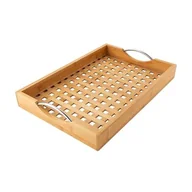 Tace i patery - Taca bambusowa Bambou prostokątna 43 x 29 x 5 cm brązowy - miniaturka - grafika 1