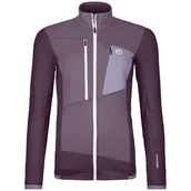 Bluzy sportowe damskie - Bluza damska Ortovox Fleece Grid Jacket W Rozmiar: L / Kolor: fioletowy - miniaturka - grafika 1