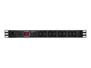 LOGILINK PDU8A02 Listwa zasilająca PDU 19 cali 8 gniazd C13 z przełącznikiem - Pozostałe akcesoria sieciowe - miniaturka - grafika 1