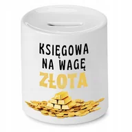 Skarbonki - SKARBONKA KSIĘGOWEJ KSIĘGOWEGO NA WAGĘ ZŁOTA z Nadrukiem ze Zdjęciem - miniaturka - grafika 1