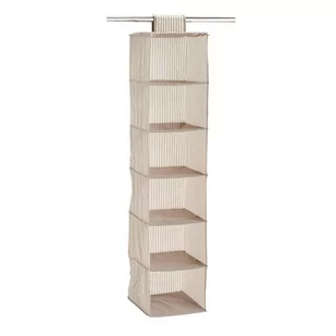 Zeller Organizer na ubrania STRIPES składana garderoba jasno szary 6 poziomów B07FCN21SR - Meble modułowe i akcesoria - miniaturka - grafika 1