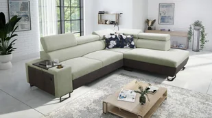 Nowoczesny narożnik z funkcją spania MELODY VII - Tauro/Freya - Grafitowy/Jasnozielony - Prawy - Narożniki Nowoczesny narożnik z funkcją spania MELODY VII - Tauro/Freya - Grafitowy/Jasnozielony - Prawy - Narożniki - miniaturka - grafika 1