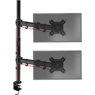 Uchwyty do monitorów - Duronic DMT252VX2 Uchwyt na dwa monitory pionowo 2 x 8kg | monitory 13-32 cali | VESA 75 lub 100 | długi słupek 100 cm | do monitorów ultrawide | re.. - miniaturka - grafika 1