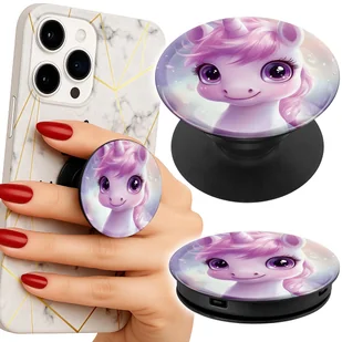 Uchwyt do telefonu Popsocket na palce/stojak SŁODKI JEDNOROŻEC - Uchwyty samochodowe do telefonów - miniaturka - grafika 1