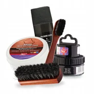 Środki do obuwia i ubrań - Tłuszcz i Czarna Pasta do Butów ze Szczotkami i Szmatką Palc Zestaw 5w1 - miniaturka - grafika 1