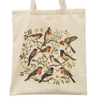 Torby i wózki na zakupy - Torba bawełniana na zakupy Motyw Ptaków Ptaki Kolaż Prezent - miniaturka - grafika 1