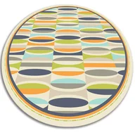 Dywany - Dywan okrągły winylowy do domu okrągła geometryczne owale fi50 cm - miniaturka - grafika 1