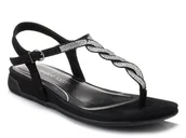 Klapki i japonki damskie - Japonki damskie MARCO TOZZI 2-28409-26 czarne-36 - miniaturka - grafika 1