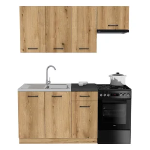 Zestaw Mebli Kuchennych Presto 170 Cm Płyta Laminowana Dąb Evoke/Dąb Evoke - Meble kuchenne - miniaturka - grafika 1