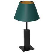 Lampy stojące - Luminex Table lamps 3645 Lampa stołowa lampka 1x60W E27 czarny/zielony/złoty - miniaturka - grafika 1