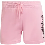 Spodenki damskie - Spodenki damskie adidas Essentials Slim Logo różowe HD1699 XL - miniaturka - grafika 1