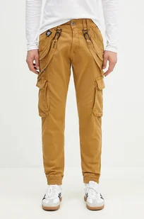 Alpha Industries spodnie Utility Pant męskie kolor brązowy w fasonie cargo 128202.13 - Spodnie męskie - miniaturka - grafika 1