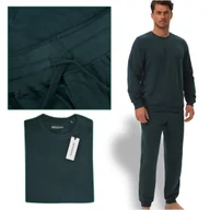 Piżamy damskie - Henderson Piżama Męska KUNE 42274 Dres Bawełniana Długa Zielona Rozmiar XL - miniaturka - grafika 1