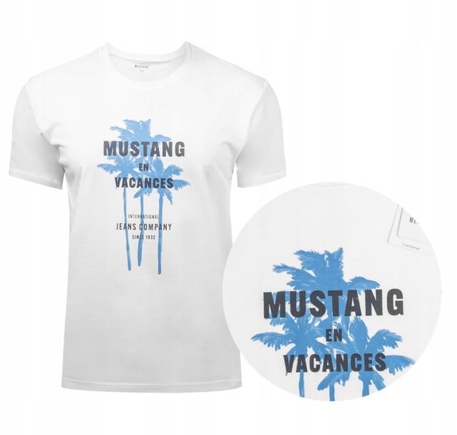 MUSTANG T-shirt KOSZULKA męska BAWEŁNA sportowa XL