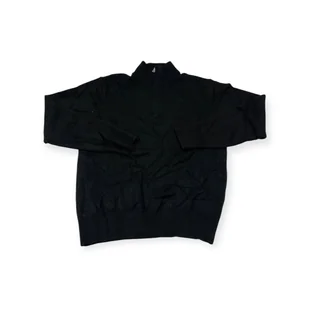 Sweter męski Old Money M czarny z zamkiem - klasyczny golf - Swetry męskie - miniaturka - grafika 1