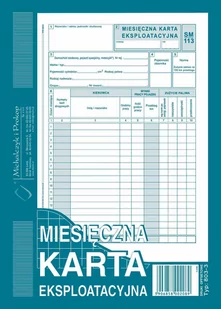 Michalczyk&Prokop 803-3 Miesięczna kart.eksplat* cyjna SM-113 MICHALCZYK I PROK - Druki akcydensowe - miniaturka - grafika 1
