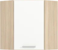 Szafki kuchenne - Szafka górna narożna kuchenna rogowa wisząca MODENA MD10/G60NW biały połysk - miniaturka - grafika 1