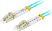 Kable światłowodowe - Lanberg PATCHCORD ŚWIATŁOWODOWY MM LC/UPC-LC/UPC DUPLEX 3.0MM OM3 50/125 LSZH 10M AQUA LANBERG - miniaturka - grafika 1