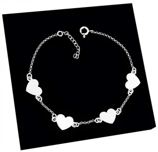 Bransoletka cztery SERCA SERCE GRAWER SREBRO 925 - Bransoletki - miniaturka - grafika 1