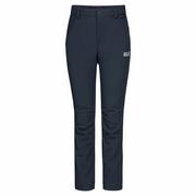 Moda i Uroda OUTLET - Spodnie softshell dziecięce Jack Wolfskin FOURWINDS PANTS K night blue - 104 - miniaturka - grafika 1