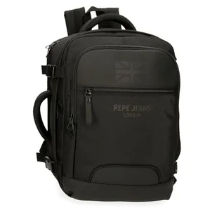 Pepe Jeans Bromley Plecak kabinowy na laptopa 15,6 cala Czarny 25 x 40 x 17 cm Poliester 17L by Joumma Bags, Czarny (Black), Talla única, Plecak kabinowy na laptopa - Torby na laptopy - miniaturka - grafika 1