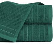 Ręczniki - Ręcznik bawełniany 30x50 GLORY 3 ciemna zieleń w delikatne paski przeszywane srebrną nicią - miniaturka - grafika 1