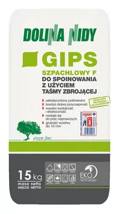 Gips szpachlowy F Dolina Nidy 15 kg, do spoinowania płyt g-k - Tynki - miniaturka - grafika 1