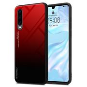 Etui i futerały do telefonów - Pokrowiec Do Huawei P30 Etui w CZERWONO - CZARNY TPU Obudowa Case Cover Plecki Ochronny Cadorabo - miniaturka - grafika 1