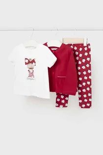 Dresy i komplety dla dziewczynek - Mayoral komplet niemowlęcy kolor czerwony - grafika 1