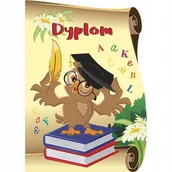 Dyplomy i okładki - Galeria Papieru Dyplom SOWA NAPISY opk 10 szt A4 250g/m2 dyplomy dla dzieci 219325 - miniaturka - grafika 1