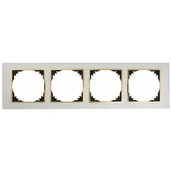 Wyłączniki światła i elektryczne - Ramka poczwórna Biały złoty VESTRA ELEKTRO-PLAST - miniaturka - grafika 1