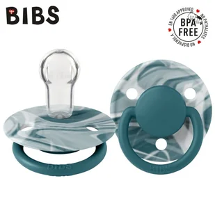 Bibs De Lux Tie Dye Forest Lake White Smoczek Uspokajający Silikonowy One Size - Smoczki uspokajające - miniaturka - grafika 1